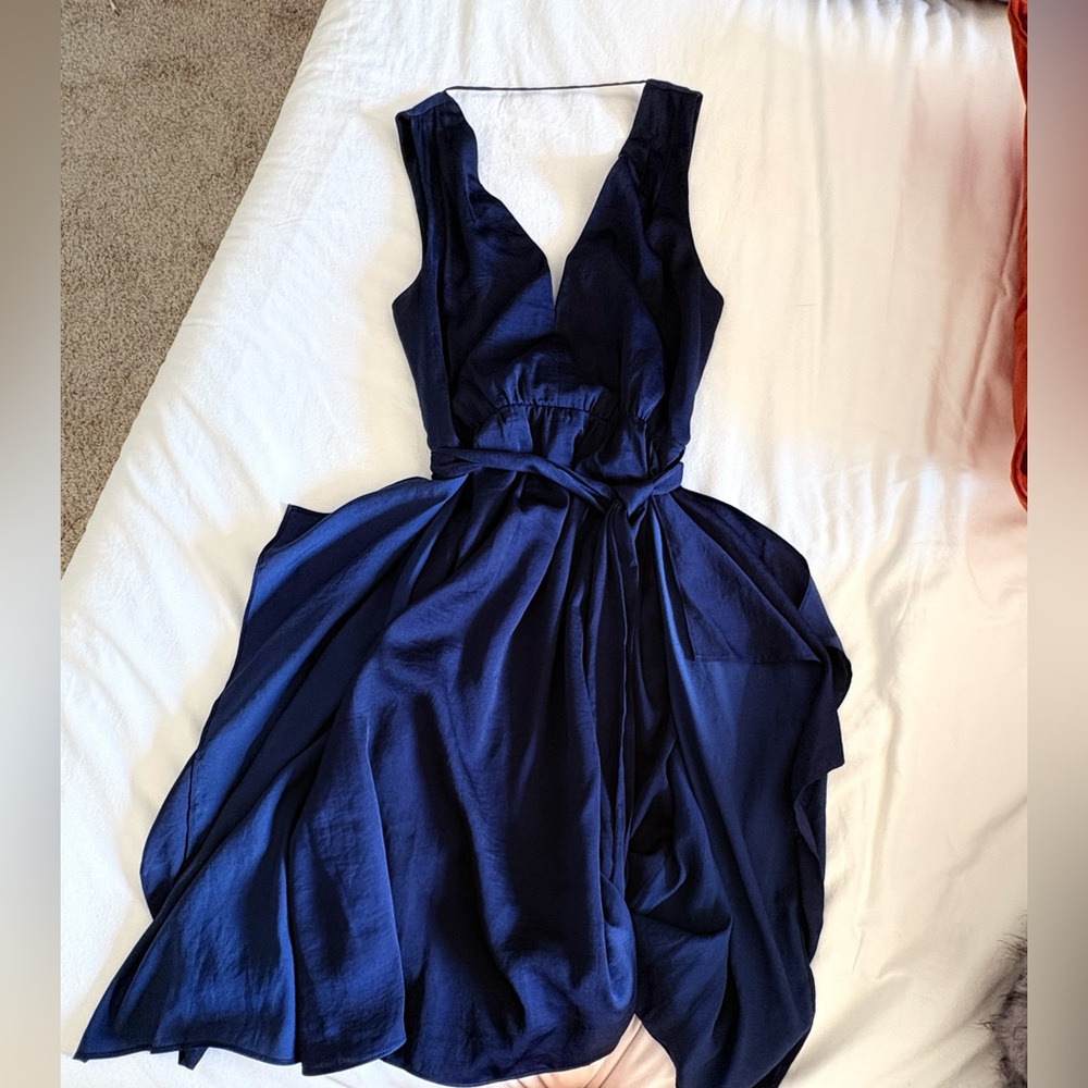 BCBGMaxAzria Midnight Blue High Low Dress